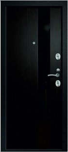 Входная дверь Медея-321 (М1) сатин черный / венге эко - вид изнутри