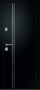 Входная дверь Медея-321 (М1) сатин черный / Сидней белый кипарис