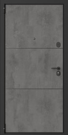 Входная дверь Лофт-1.1 камень темный / белый матовый
