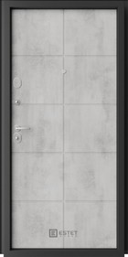 Входная дверь Лофт-6.1 Камень темный / камень светлый - вид изнутри
