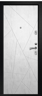 Входная дверь Орфей-311 Дуб кантри / STONE Дейнерис белый - вид изнутри