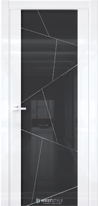 E7 Белый глянец, стекло P4, черный триплекс с гравировкой