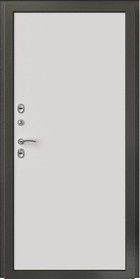 Входная дверь Флагман Термо-1 Букле черный / белый матовый - вид изнутри