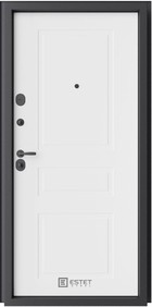 Входная дверь Лофт-11.1 RAL 8017 / белый матовый - вид изнутри
