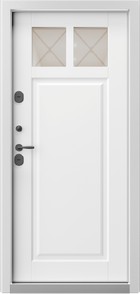 Входная дверь АТМО-2 S Термо красный RAL-3011 / белый RAL-9003 - вид изнутри
