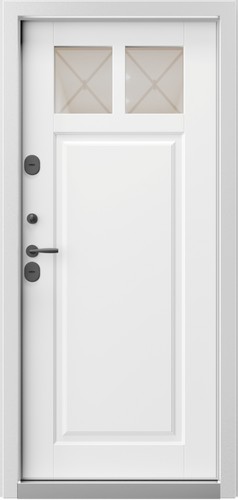 Входная дверь АТМО-2 S Термо красный RAL-3011 / белый RAL-9003
