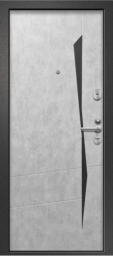 Входная дверь Медея-321 (М-3) сатин черный / бетон серый