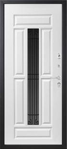 Входная дверь Аспект (СМ 386/5Е) серый / белый - вид изнутри