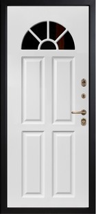 Входная дверь Самбия (М368/5) серый / белый - вид изнутри
