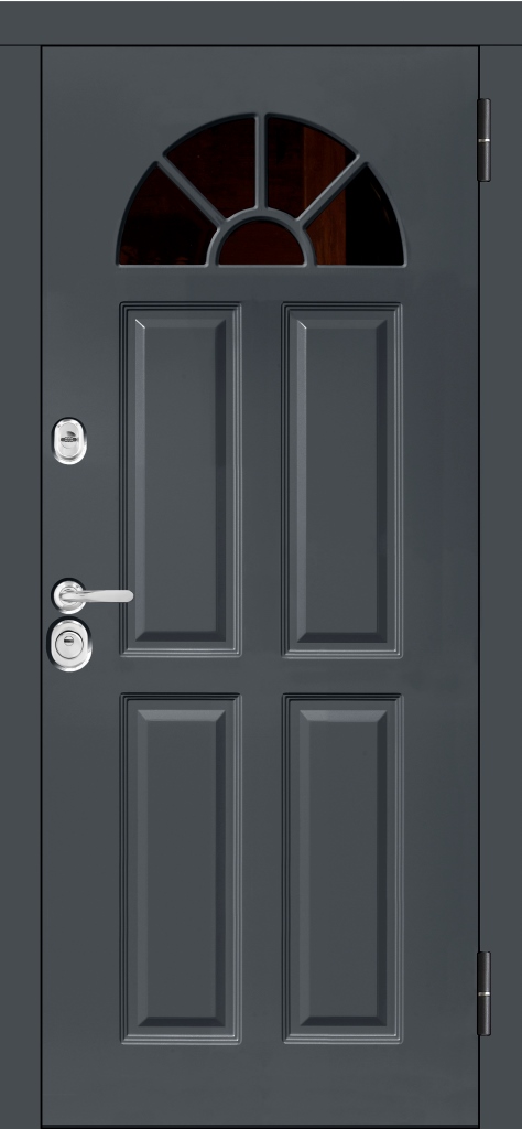 Входная дверь Самбия (М368/5) серый / белый