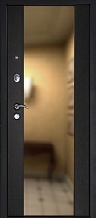 Входная дверь ДК Тепло-Люкс Венге/Венге + зеркало - вид изнутри